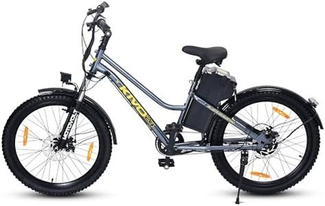 Motovolt KIVO 24 Electric Cycle | KIVO 24 Standard Normal Range | Range up to 45 Kms in Pedal Assist Mode | Electric Bicycle (Carbon Grey)