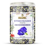 REORIC Organic Butterfly Pea Flower Tea - 100 Gm | Blue Pea Tea | Whole Leaf Tea | 100% Fresh & Natural Herbal Tea Leaves | Dried Leaves Tea | Reduce Stress & Anixety | Iced Tea