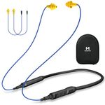 Mipeace Wireless Bluetooth Earbuds with Interchangeable Plugs-Bluetooth Ear Protection Neckband Headphones with 29dB Noise Reduction,IPX5 sweatproof,20Hour Battery for Work,Safety,DIY,Lawn Mowing