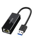 UGREEN USB 3.0 to Ethernet Adapter, USB 3.0 to Gigabit Ethernet RJ45 LAN Network Adapter 10 100 1000Mbps Ethernet for Laptop, Switch, MacBook Pro, Air, Mac OS, Windows, Linux, Chrome OS, Black