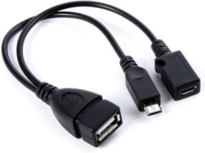 ANRANK MO2001AK Micro USB Host OTG Cable with USB Power for Samsung/HTC/Nexus/Lg Phones and Tablets - Black (2 Pack)