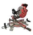 LUMBER JACK Sliding Compound Mitre Saw, 210mm Single Bevel Action 1500W 240V 45 Degree Bevel 4500rpm includes 24T Blade