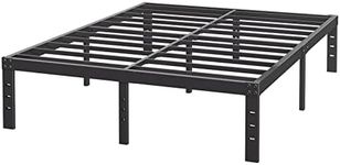 COMASACH 14 inch Full Bed Frame No Box Spring Needed, 3500 lbs Heavy Duty Metal Platform Bed Frames, Non-Slip and Noise-Free Mattress Foundation, Black