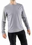 Diamondback Performance Wool Crew - Quick Dry Men's Long Sleeve Shirt - Odor & Pill Resistant Crew Neck Long Sleeve T Shirt, Grey, Medium