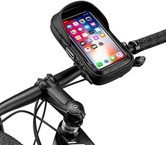 ROCKBROS Bike Phone Mount Bicycle Phone Holder Waterproof and Shockproof Bike Phone Pouch Cell Phone Case Compatible with iPhone 11/12 Pro Max 8 Plus Phones Below 6.8”