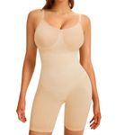 Gotoly Bodysuit for Women Backless Shapewear Tummy Control Round Neck Seamless Mid-Thigh Full Body Shaper