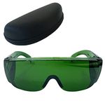 Laser Safety Glasses Eye Protection YAG UV IPL Light Typical 1064nm Laser Protection Glasses Goggles OD 4+ Green Color for Laser Engraving Cutting Machine