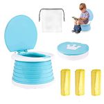 portable, foldable potty seat for toddler, Training Toilet Seat Emergency Toilet for Car, Camping, Outdoor, indoor (green)