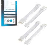 Litcessory Flexible Corner Connector/Extension Cable for Philips Hue Lightstrip Plus (50mm, 4 Pack, White - Micro 6-PIN V4)