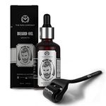 The Man Company Beard Booster Duo | Derma Roller + Beard Oil | Activates Hair Follicles | Accelerates Beard Growth, Fuller & Thicker Beard | Improves Patchy Beard