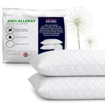 Adam Home Pillows 2 Pack Hotel Quality with Quilted Cover Hypoallergenic & Dust Mite Resistant Filling – Ideal for Stomach, Back and Side Sleepers Down Alternative Hotel Pillows