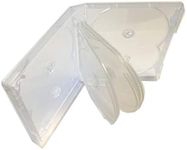 MegaDisc 1 New 25mm Clear DVD Replacement Case hold 10 Discs with Flap Trays