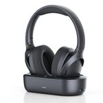 ANSTEN Wireless Headphones for TV Watching with Digital Optical RCA AUX 3.5 MM Transmitter Charging Dock, Over Ear Headset for Seniors, Bluetooth Headphones No Delay, 30 Hrs Playtime, Plug and Play