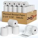 Jayard 2-1/4" X 50' Thermal Paper Rolls For Credit Card - Cash Register Rolls - Premium Register Tape Pos Thermal Printer Paper (50 Rolls)