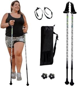 York Nordic Big and Tall Motivator Walking Poles for Balance and Rehab - 2 Pieces - Strong Push Button Locks, Detachable Rubber Feet, Travel Bag - for Heights 4' up to 7' feet and Weights up to 500lbs