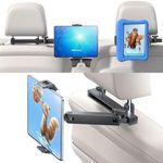 eSamcore Headrest Tablet Holder for car, Back Seat [3 in 1 Extension Arm] Fit iPad Car Mount Road Trip Essentials for Kid Backseat Car Accessories for 4.7"-11" iPad Pro, Air, Mini, Fire HD Tablet