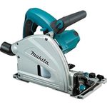 Makita SP6000 6-1/2" Plunge Cut Circular Saw, Blue with 194368-5 Guide Rail, 55-Inch,Silver