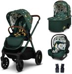 Cosatto Giggle 4 Travel System 3 in 1 Bundle | with Pram, Car Seat, Pushchair, Carrycot & Baby Car Seat Base | Birth-4 Years, i-Size Group 0 | Compact Fold, Footmuff, Bag, Raincover (Faraway)