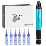 Dr.Pen Ultima A1 MicroNeedling Pen - Healthy Care Electric Wireless Skin Facial Repairs Tool with 2 X12Pins Cartridges + 4 X 36Pins Cartridges