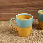 ExclusiveLane 'River Rims' Ceramic Studio Pottery Glazed Coffee Mug Tea Cup (1 Piece, 330 ML, Microwave Safe, Dishwasher Safe)