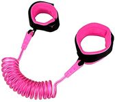 Baby Anti-Lost Belt, Baby Kids Safty Anti Lost Walking Hand Belt Wrist Link Bungee Leash Safety Toddler Harness, Travelling Helper (Pink)