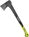 Davaon Pro 71cm Log Splitting Axe - Up To 30cm Logs - High Carbon Steel Blade - Balanced For Swing Power - 1.7kg Non Come Off Head - Strong Fibreglass Handle - Storage Case - Firewood Garden Camping