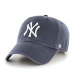 '47 MLB Vintage Navy Clean Up Adjustable Hat, Adult (New York Yankees Navy), One Size, New York Yankees Vintage Navy, One Size