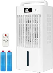 EliteEdge 10L Evaporative Air Cooler with Remote Control, 2.6 Gal Portable Swamp Cooler for Large Room, 3 Wind Speeds & 12H Timer, Quiet Cooling Tower Fan with 3 Modes for Bedroom, Dorm, 120V 45W