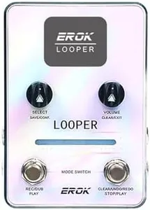 EROK XS-02 Stereo Looper Pedal: 160 Minutes, 40 Slots, Fade Out, USB Data Transfer, LED Progress Light for Guitar Bass