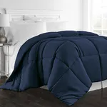 Beckham Hotel Collection 1300 Series - All Season - Luxury Goose Down Alternative Comforter - Queen/Full - Navy