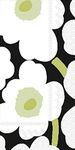 Boston International BF552607 IHR Marimekko 16-Count 3-Ply Guest Towel Buffet Paper Napkins, 8.5 x 4.5-Inches, Unikko Black