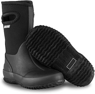 Lone Cone Insulating All Weather MudBoots for Toddlers and Kids - Warm Neoprene Boots for Snow, Rain, and Muck - Classic Black, 10 Toddler