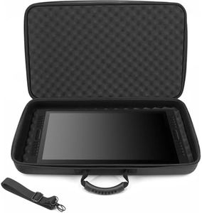 CASEMATIX Graphics Tablets Case Compatible with Wacom Cintiq Pro 22, Huion Kamvas 20 Drawing Pen Display, 22 Plus and More Writing Drawing Tablet Accessories up to 22 Inches with Carry Strap (Black)