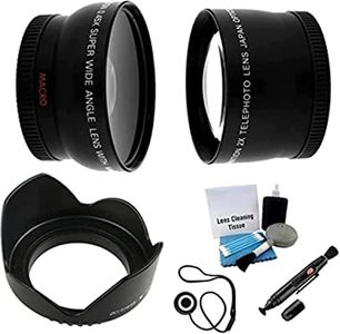 UltraPro 52mm Essential Lens Kit, Includes 2X Telephoto Lens, 0.45x HD Wide Angle Lens w/Macro, and Flower Tulip Lens Hood for Select Nikon Digital Cameras. UltraPro Deluxe Accessory Set Included