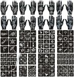 Henna Tattoo Stencils 138 PCS, 24 Sheets Airbrush Tattoo Templates,Reusable Tattoo Stencils Kit for Women Teens Girls,DIY Tattoo Stencils,Body Art Stencils