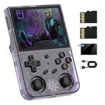 RG353V Retro Video Handheld Game Console 3.5" IPS Screen Android 11 and Linux System RK3566 64bit Game Player 64G TF Card Built-in 4450 Classic Games Bluetooth 4.2 and 5G WiFi