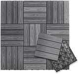 NewTechWood UltraShield Naturale 1 ft. x 1 ft. Quick Deck Outdoor Composite Deck Tile in Westminster Gray (10 sq. ft. Per Box)