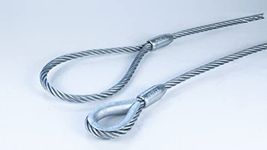 Saifpro Heavy Duty Single Body Wire Rope Slings (Thimble To Eye) (30 Feet, 5/8" -3.5 Ton)