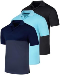 Real Essentials Mens Big and Tall Dry Dri Fit Polo Shirt Short Sleeve Golf Tennis Active Athletic Performance King Size Casual Tee