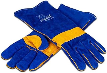 UNIMIG Rogue 400mm / 680mm Leather Welding Gloves, Heavy Duty MIG Plasma, Heat Flame Abrasion Resistant, Short or Long Gauntlet (400mm | Left/Right | 1 Pair)