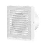 Hon&Guan 100mm / 4 Inch Bathroom Extractor Fan Louvre Toilet Ventilation Extractor Fans Grille 80m³/h 14W Wall Mounted