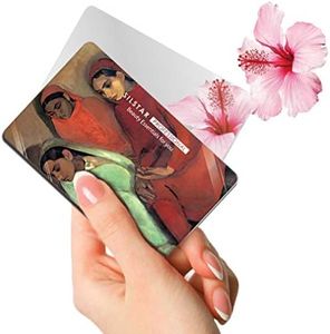 SILSTAR PROFESSIONAL Compact Card Mirror, Unbreakable Acrylic Makeup Mirror, Vanity Mirror small for Wallet Case, Travel Purse, Handheld Compact Pocket Mirror_Amrita Sher-Gil_Three Girls