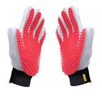 Marchul Pet Grooming Gloves, Cat Brush Glove for Hair Removal, Dog Washing Gloves, Pet Deshedding Massage Glove for Long/Short Hair (1 Pair)