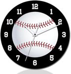 CIGERA 12 Inch Baseball Wall Clocks