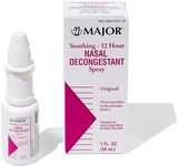 MAJOR 12-Hour Nasal Decongestant Spray - Oxymetazoline Hydrochloride 0.05% Nose Spray - Soothing Pump Mist Spray for Cold, Allergy, Nasal Congestion, and Sinus Relief - 1 Fl. Oz. - Pack of 6