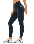 CRZ YOGA Women's Butterluxe 25'' Gym Leggings with Pockets - High Waisted Workout Leggings Buttery Soft Yoga Leggings True Navy 10