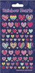 Paper Projects 01.70.04.056 Rainbow Hearts Sparkly Reusable Stickers, Multicoloured, 19.5cm x 9.5cm