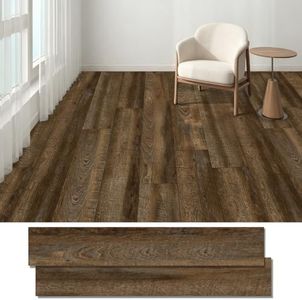 VIGOSONG Peel and Stick Luxury Vinyl Plank, Waterproof Self-Adhesive Wood Flooring, 54 Sq.Ft 36-Pack 6"x 36", Easy DIY Floor Tiles for Home Renovation Kitchen Bathroom, Misted Oak