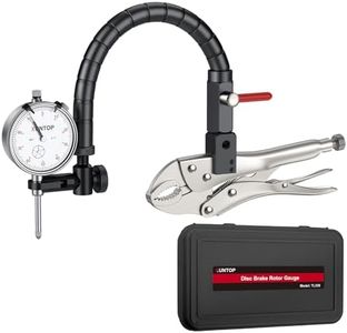 XUNTOP 0-1/0.001" Runout Gauge Set Dial Disc and Rotor/Ball Joint Gauge Dial Indicator with 13.77" Flexible Arm and 7" Locking Plier Disc Brake Rotor Gauge Set for Automotive Mechanical Industrial