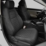 HKZ Fit CRV Car Seat Cover Full Set for Honda CR-V 2017 2018 2019 2020 2021 2022 CRV Touring;CR-V EX;CR-V Sport;CR-V SE & CR-V EX-L - Leather (Black)